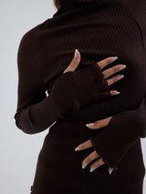 Seamless Basic Fiori | Merinould L/S T-Shirt Dark Brown