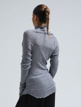 Seamless Basic Fiori | Merinould L/S T-Shirt Gråmelange