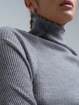 Seamless Basic Fiori | Merinould L/S T-Shirt Gråmelange