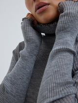 Seamless Basic Fiori | Merinould L/S T-Shirt Gråmelange