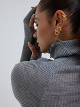 Seamless Basic Fiori | Merinould L/S T-Shirt Gråmelange