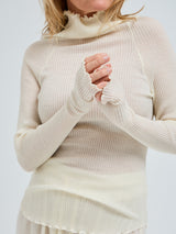 Seamless Basic Fiori | Merinould L/S T-Shirt Off-white