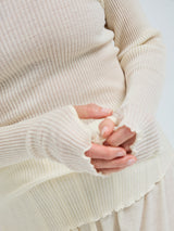 Seamless Basic Fiori | Merinould L/S T-Shirt Off-white