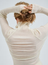 Seamless Basic Fiori | Merinould L/S T-Shirt Off-white