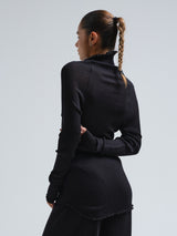 Seamless Basic Fiori | Merinould L/S T-Shirt Sort