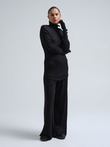 Seamless Basic Fiori | Merinould L/S T-Shirt Sort