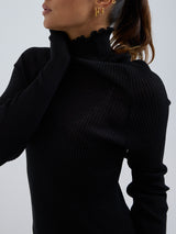 Seamless Basic Fiori | Merinould L/S T-Shirt Sort