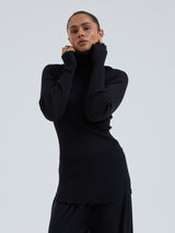 Seamless Basic Fiori | Merinould L/S T-Shirt Sort