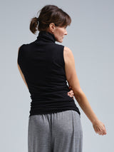 Seamless Basic Fleur | Økologisk bomuld Rullekravetop Sort