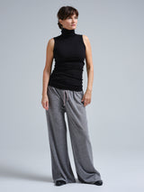 Seamless Basic Fleur | Økologisk bomuld Rullekravetop Sort