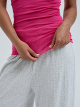 Seamless Basic Flounce | Bomuld Tanktop Berry Pink
