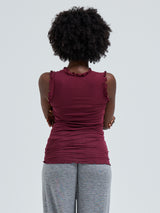 Seamless Basic Flounce | Bomuld Tanktop Burgundy