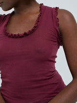 Seamless Basic Flounce | Bomuld Tanktop Burgundy