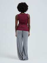 Seamless Basic Flounce | Bomuld Tanktop Burgundy