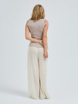 Seamless Basic Flounce | Bomuld Tanktop Desert Melange