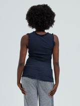 Seamless Basic Flounce | Bomuld Tanktop Midnight
