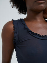 Seamless Basic Flounce | Bomuld Tanktop Midnight