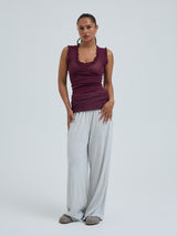 Seamless Basic Flounce | Bomuld Tanktop Vineyard