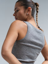 Seamless Basic Woolen Isa | Merinould Tanktop Gråmelange
