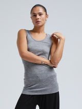 Seamless Basic Woolen Isa | Merinould Tanktop Gråmelange
