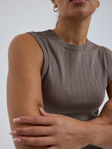 Seamless Basic Jacquard Crush | Bomuld Tanktop Fungi