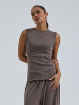 Seamless Basic Jacquard Crush | Bomuld Tanktop Fungi