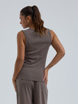 Seamless Basic Jacquard Crush | Bomuld Tanktop Fungi