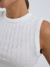 Seamless Basic Jacquard Crush | Bomuld Tanktop Off-white