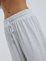 Seamless Basic Jacquard Pants | Bomuld Bukser Lt grey melange