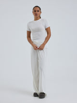 Seamless Basic Jacquard Short Sleeve | Bomuld T-shirt Off-white