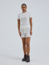 Seamless Basic Jacquard Shorts | Bomuld Shorts Off-white