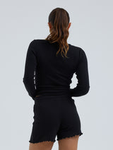 Seamless Basic Jacquard Shorts | Bomuld Shorts Sort