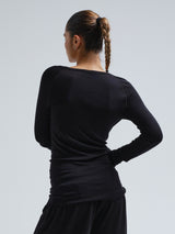 Seamless Basic Woolen Jade | Merinould L/S T-Shirt Sort