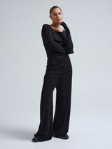 Seamless Basic Woolen Jade | Merinould L/S T-Shirt Sort