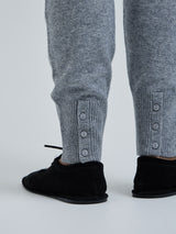 Seamless Basic Knitted leggings | Uld Cashmere T-shirt Ash Melange
