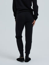 Seamless Basic Knitted leggings | Uld Cashmere T-shirt Sort