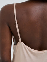 Seamless Basic Lace Silk Slip | Mulberry silke Underkjole Rosie Beige w. Rosie Beige