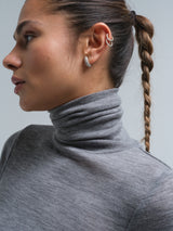 Seamless Basic Woolen Lola | Merinould Rullekravebluse Gråmelange