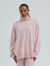Seamless Basic Roll Neck Jumper | Uld Cashmere Rullekravebluse Powder Pink