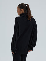 Seamless Basic Roll Neck Jumper | Uld Cashmere Rullekravebluse Sort