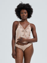 Seamless Basic Sheer Pantie | Silke 2-pack Trusser Rosa Beige