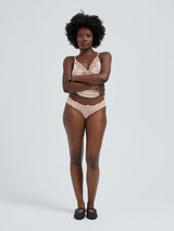 Seamless Basic Sheer Pantie | Silke 2-pack Trusser Rosa Beige