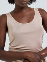 Seamless Basic Sheer Tank | Silke Tanktop Rosa Beige