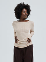 Seamless Basic Silky Alma | Silke L/S T-Shirt Rosa Beige