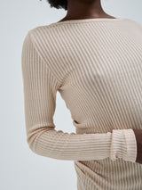 Seamless Basic Silky Alma | Silke L/S T-Shirt Rosa Beige