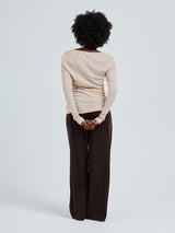 Seamless Basic Silky Alma | Silke L/S T-Shirt Rosa Beige