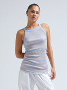 Silky Daze | Silke - Dark sand/Light blue