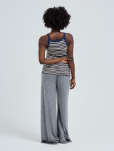 Seamless Basic Silky Daze | Silke Stroptop Navy/beige