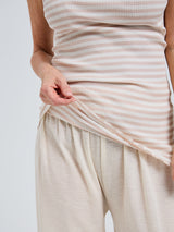 Seamless Basic Silky Daze | Silke Stroptop Rosie Beige / Off-white