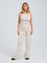 Seamless Basic Silky Daze | Silke Stroptop Rosie Beige / Off-white